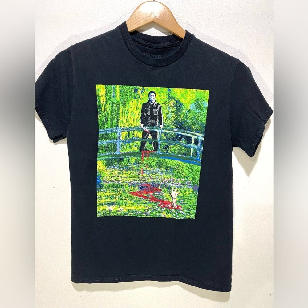 Halloween Michael Myers T-shirt Claude Monet colorful unisex  men’s S